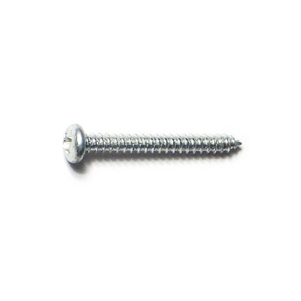Midwest Fastener Sheet Metal Screw, #4 x 1 in, Zinc Plated Steel Pan Head Phillips Drive, 100 PK 50851 - main